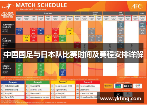 中国国足与日本队比赛时间及赛程安排详解
